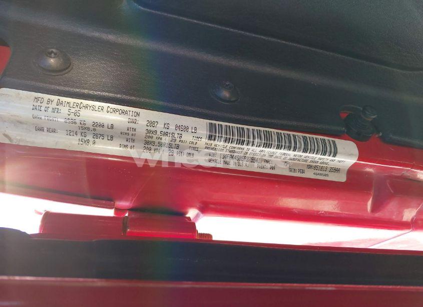 Photo 9 of 2005 Jeep Wrangler UNLIMITED (VIN 1J4FA44S05P375941)