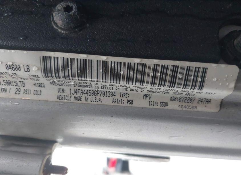 Photo 9 of 2006 Jeep Wrangler UNLIMITED (VIN 1J4FA44S06P701304)