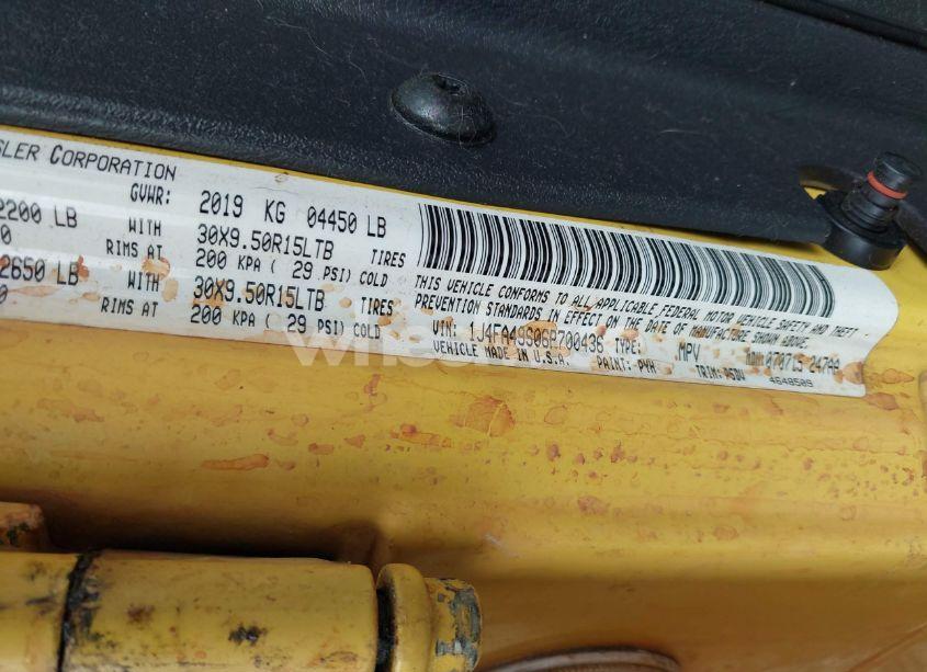 Photo 9 of 2006 Jeep Wrangler SPORT (VIN 1J4FA49S06P700436)