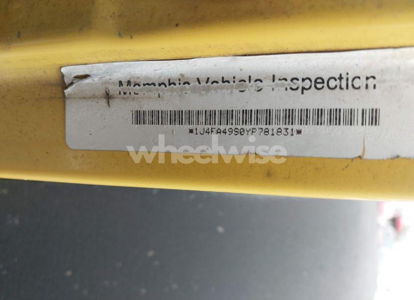 Photo 9 of 2000 Jeep Wrangler SPORT (VIN 1J4FA49S0YP781831)