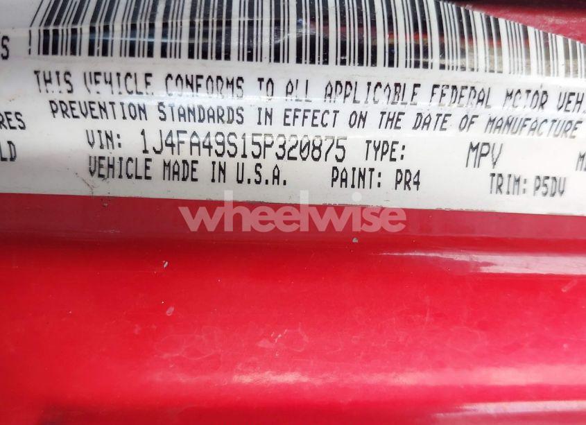 Photo 9 of 2005 Jeep Wrangler SPORT (VIN 1J4FA49S15P320875)