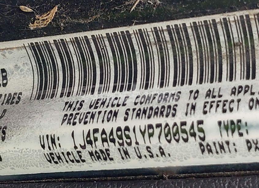 Photo 9 of 2000 Jeep Wrangler SPORT (VIN 1J4FA49S1YP700545)