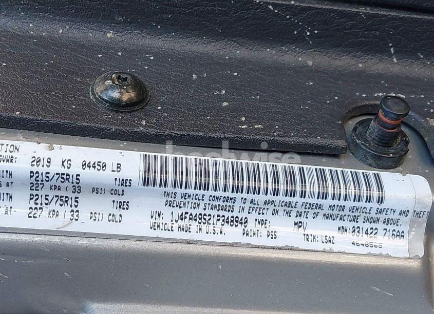 Photo 9 of 2001 Jeep Wrangler SPORT (VIN 1J4FA49S21P348940)