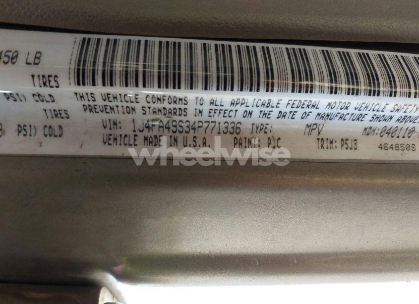 Photo 9 of 2004 Jeep Wrangler SPORT (VIN 1J4FA49S34P771336)