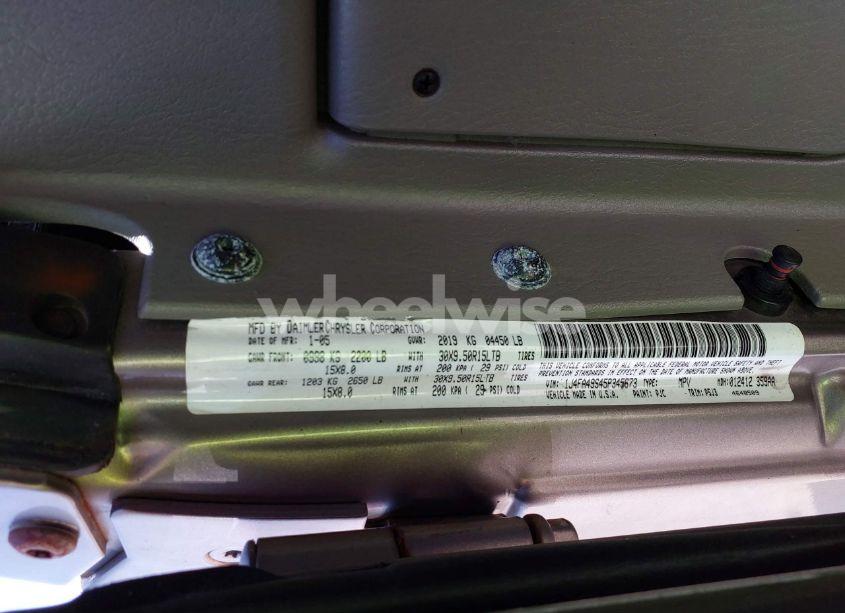 Photo 9 of 2005 Jeep Wrangler SPORT (VIN 1J4FA49S45P345673)