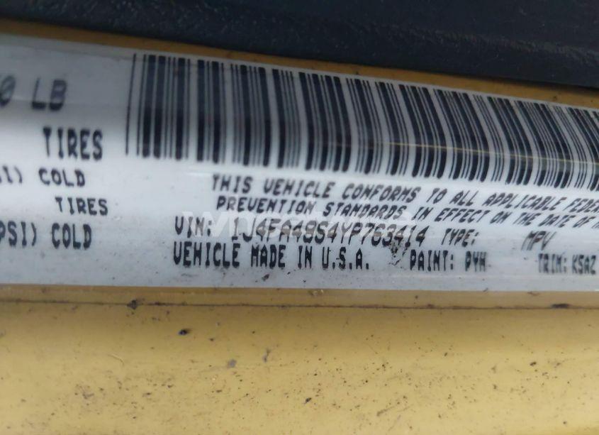 Photo 9 of 2000 Jeep Wrangler SPORT (VIN 1J4FA49S4YP763414)