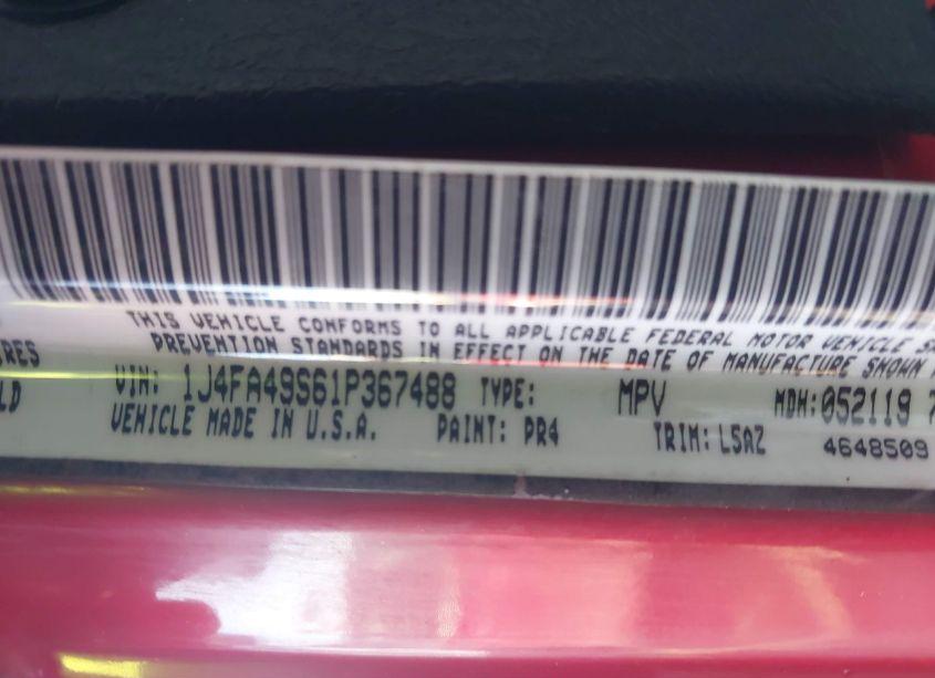 Photo 9 of 2001 Jeep Wrangler SPORT (VIN 1J4FA49S61P367488)