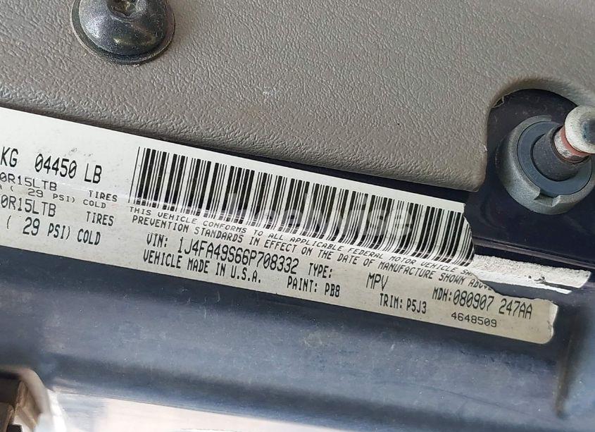 Photo 9 of 2006 Jeep Wrangler SPORT (VIN 1J4FA49S66P708332)