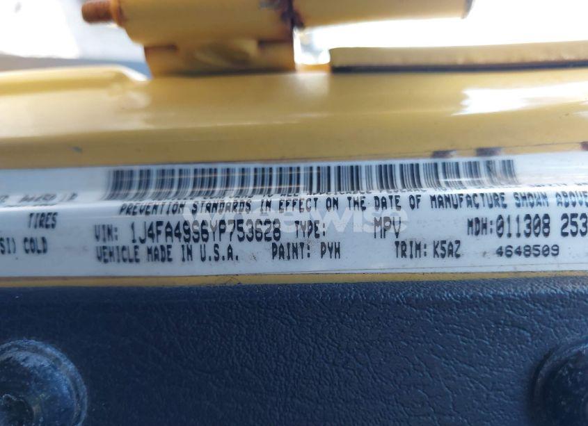 Photo 9 of 2000 Jeep Wrangler SPORT (VIN 1J4FA49S6YP753628)