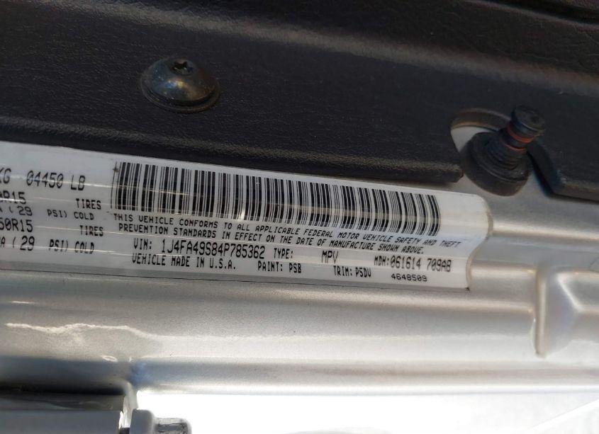 Photo 9 of 2004 Jeep Wrangler SPORT (VIN 1J4FA49S84P785362)