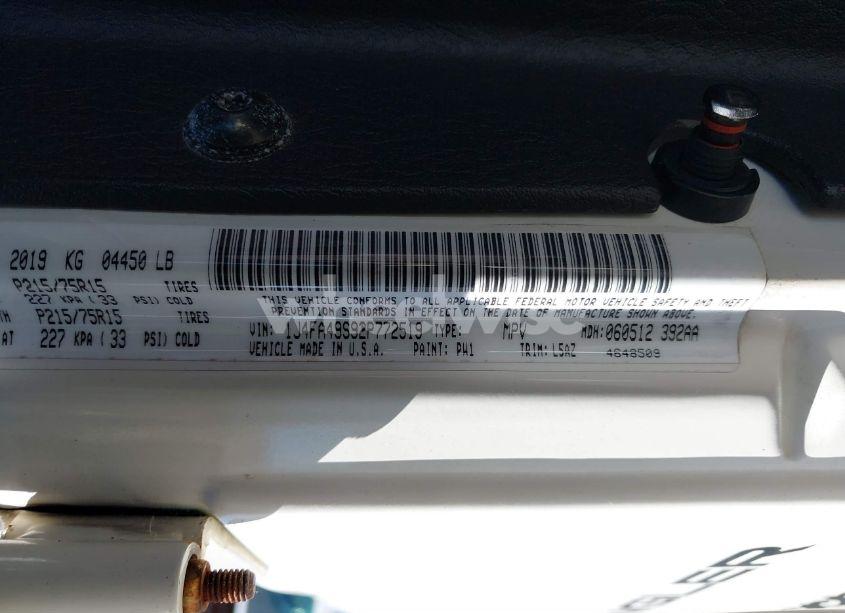 Photo 9 of 2002 Jeep Wrangler SPORT (VIN 1J4FA49S92P772519)