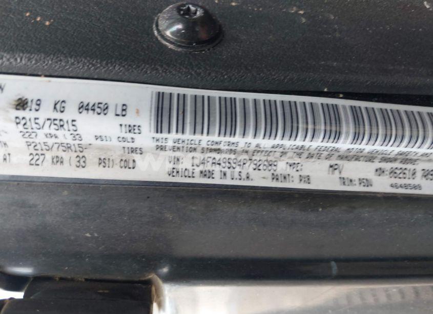 Photo 9 of 2004 Jeep Wrangler SPORT (VIN 1J4FA49S94P792689)