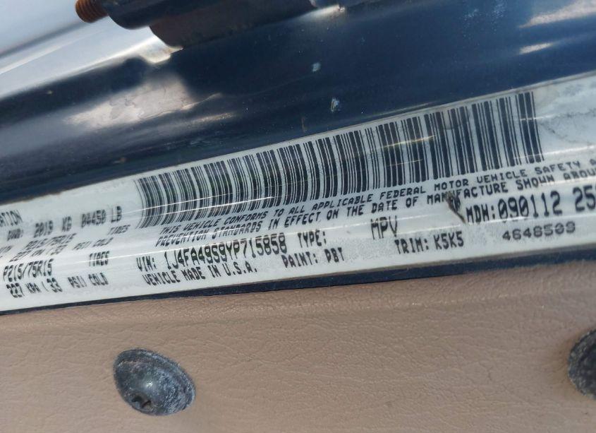 Photo 9 of 2000 Jeep Wrangler SPORT (VIN 1J4FA49S9YP715858)