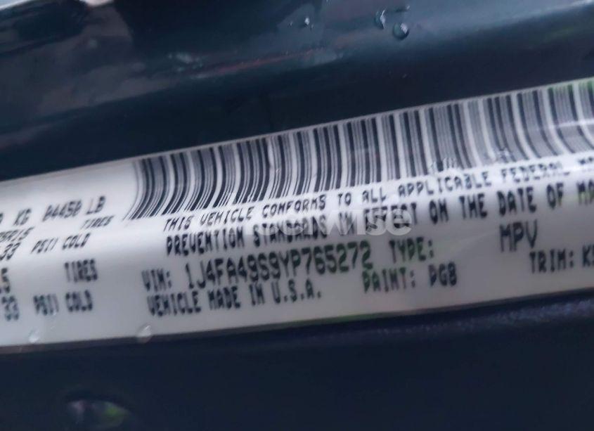 Photo 9 of 2000 Jeep Wrangler SPORT (VIN 1J4FA49S9YP765272)