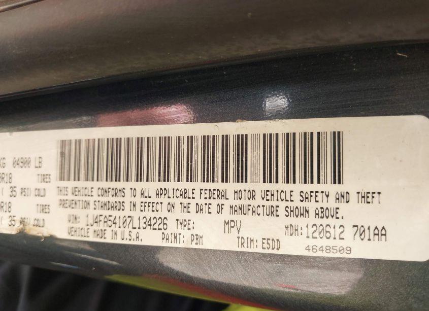 Photo 9 of 2007 Jeep Wrangler SAHARA (VIN 1J4FA54107L134226)