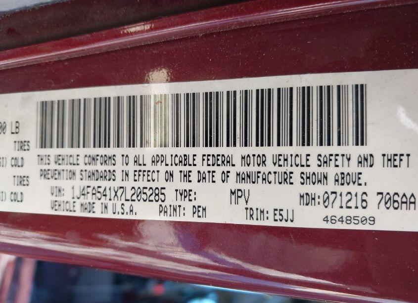 Photo 9 of 2007 Jeep Wrangler SAHARA (VIN 1J4FA541X7L205285)