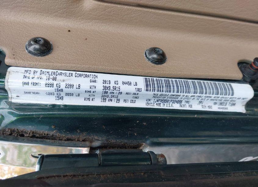 Photo 8 of 2001 Jeep Wrangler SAHARA (VIN 1J4FA59S01P324898)