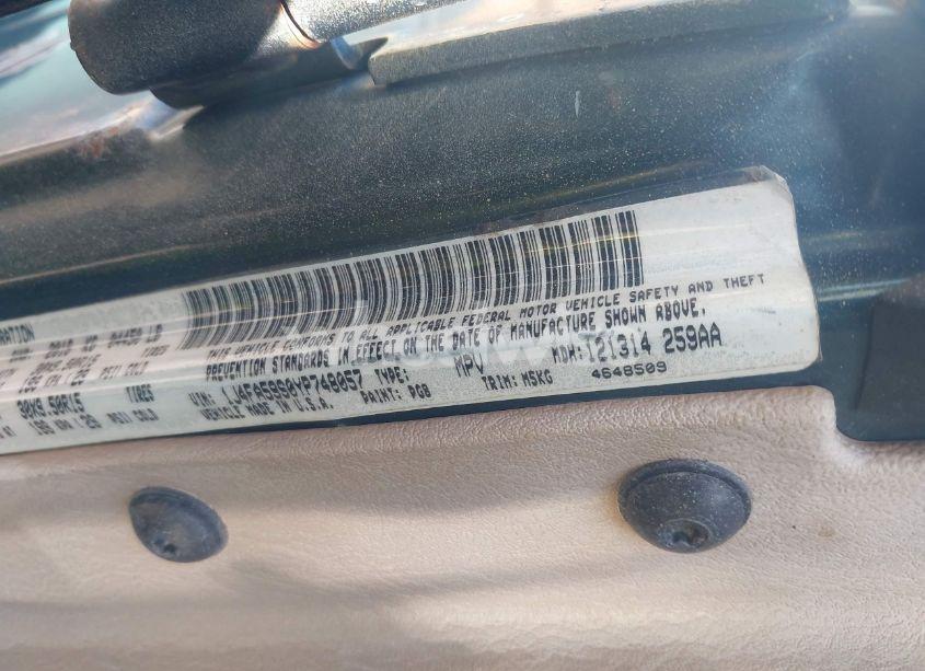 Photo 9 of 2000 Jeep Wrangler SAHARA (VIN 1J4FA59S0YP748057)