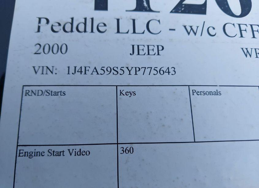 Photo 9 of 2000 Jeep Wrangler SAHARA (VIN 1J4FA59S5YP775643)