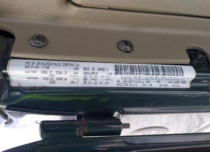 Photo 9 of 2004 Jeep Wrangler SAHARA (VIN 1J4FA59S74P736918)