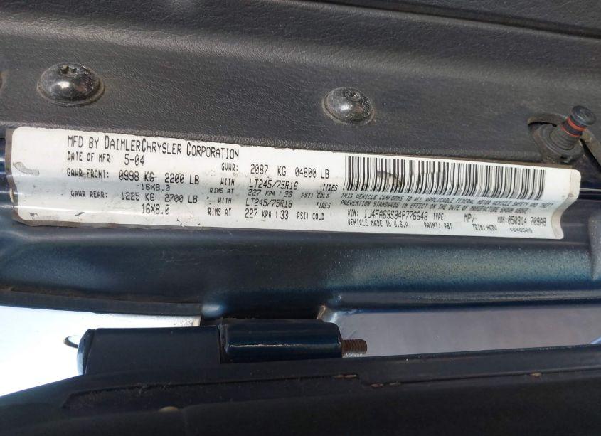 Photo 9 of 2004 Jeep Wrangler RUBICON (VIN 1J4FA69S94P776648)