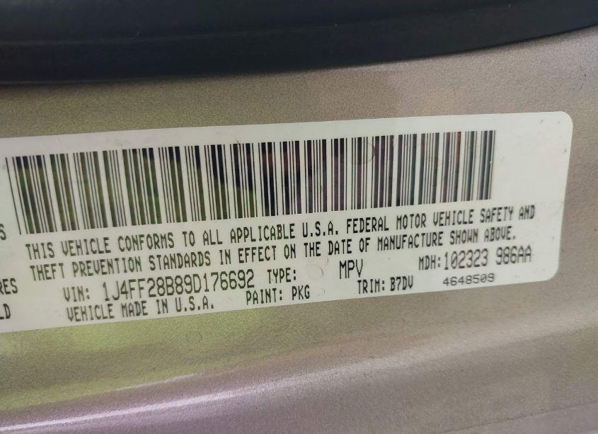 Photo 9 of 2009 Jeep Patriot SPORT (VIN 1J4FF28B89D176692)