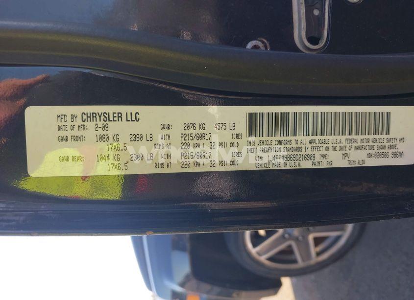 Photo 9 of 2009 Jeep Patriot LIMITED (VIN 1J4FF48B69D216909)