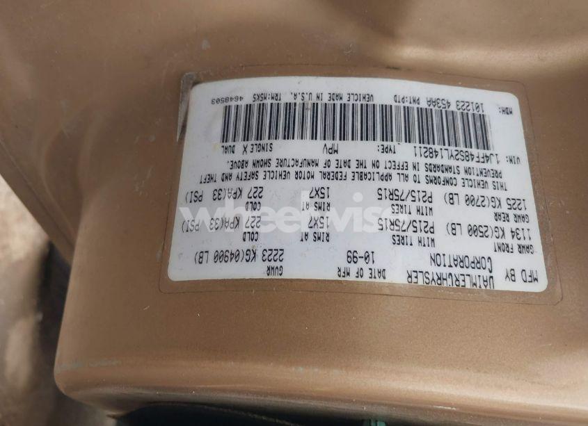 Photo 9 of 2000 Jeep Cherokee SPORT (VIN 1J4FF48S2YL148211)