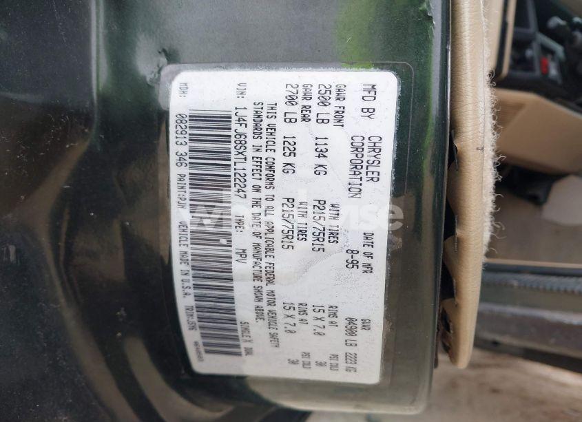 Photo 9 of 1996 Jeep Cherokee SPORT/CLASSIC (VIN 1J4FJ68SXTL122247)