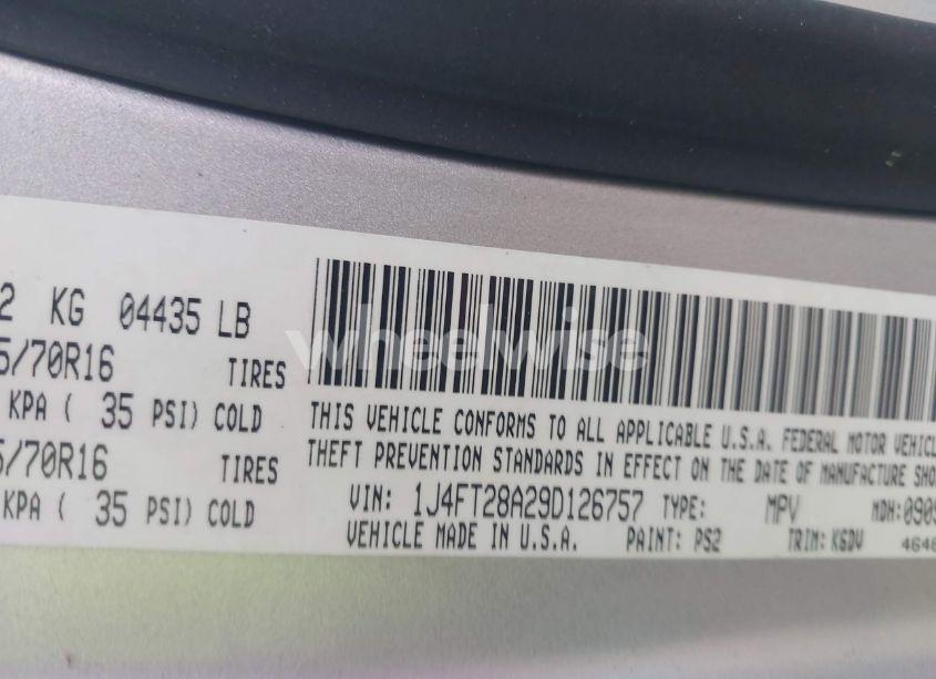 Photo 9 of 2009 Jeep Patriot SPORT (VIN 1J4FT28A29D126757)