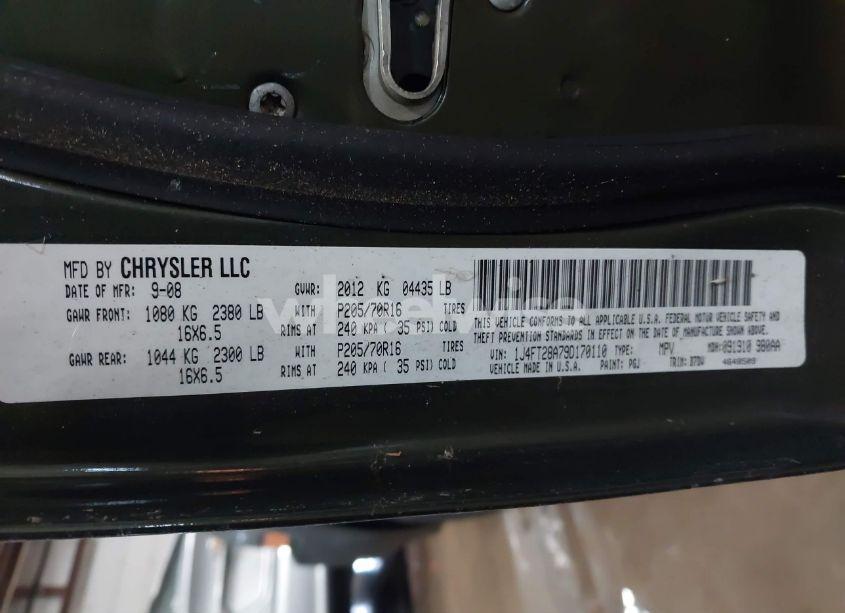 Photo 9 of 2009 Jeep Patriot SPORT (VIN 1J4FT28A79D170110)