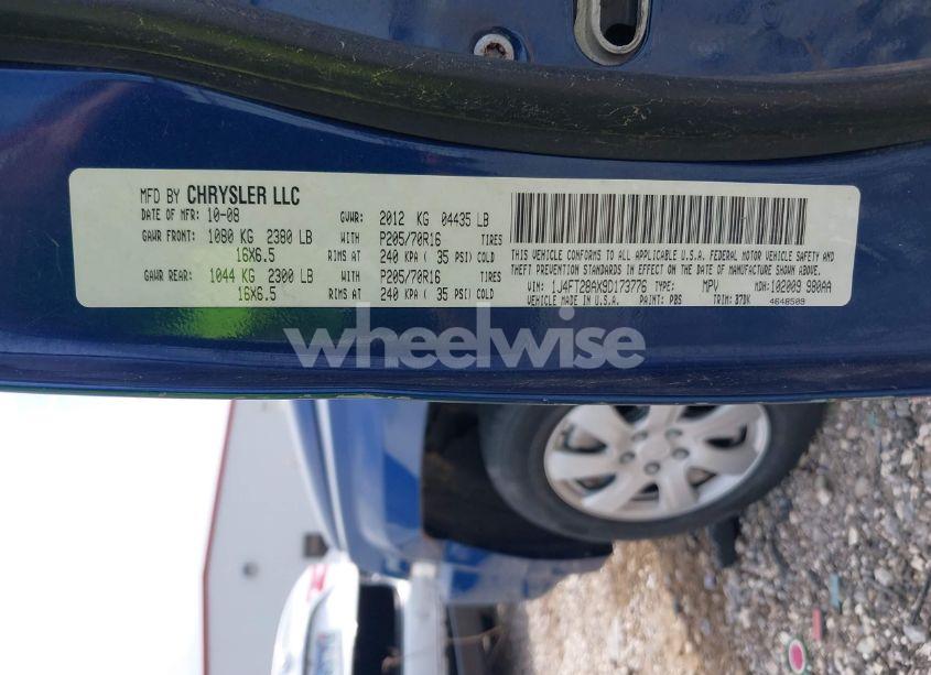 Photo 9 of 2009 Jeep Patriot SPORT (VIN 1J4FT28AX9D173776)