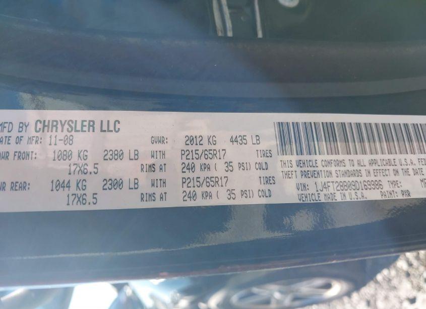 Photo 9 of 2009 Jeep Patriot SPORT (VIN 1J4FT28B09D169986)