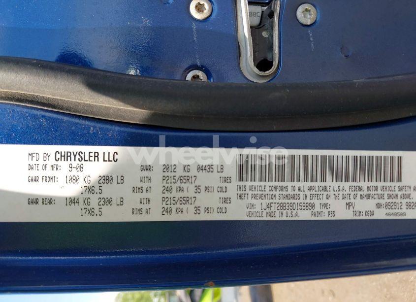 Photo 9 of 2009 Jeep Patriot SPORT (VIN 1J4FT28B39D159890)