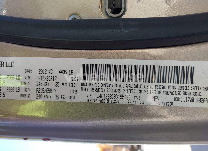 Photo 9 of 2009 Jeep Patriot SPORT (VIN 1J4FT28B59D195435)