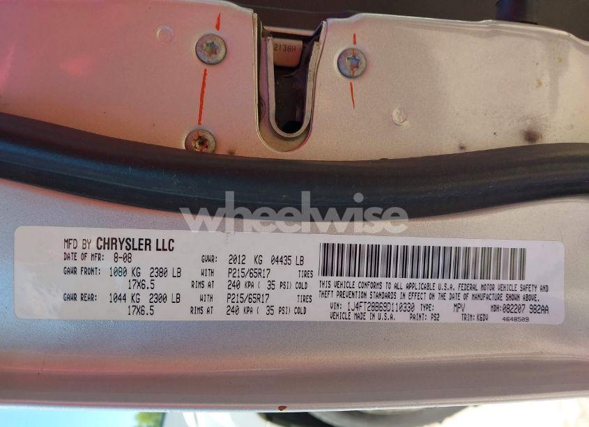 Photo 9 of 2009 Jeep Patriot SPORT (VIN 1J4FT28B69D110330)