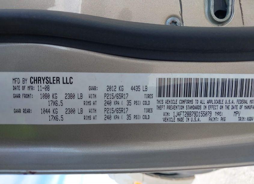 Photo 9 of 2009 Jeep Patriot SPORT (VIN 1J4FT28B79D155079)