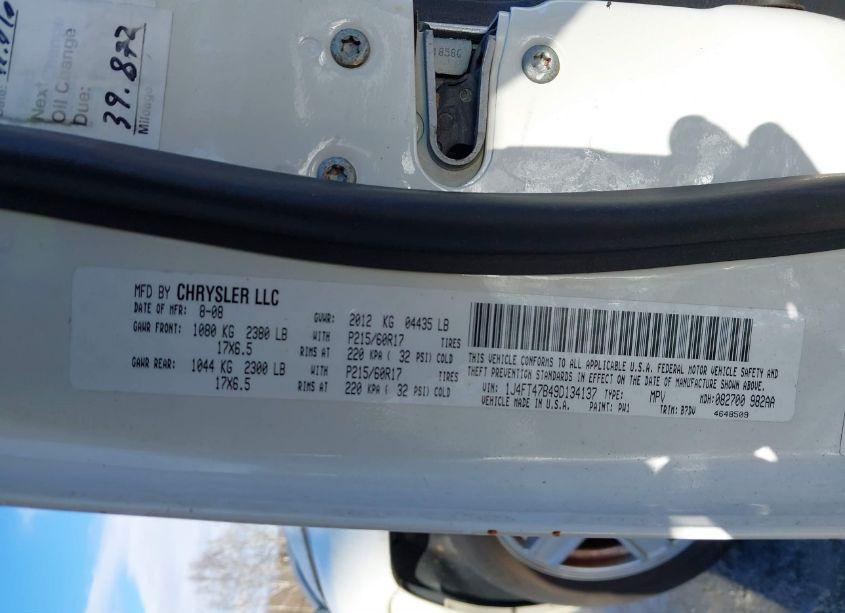 Photo 9 of 2009 Jeep Compass SPORT (VIN 1J4FT47B49D134137)