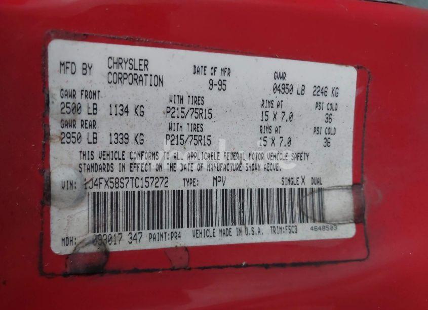 Photo 9 of 1996 Jeep Grand CHEROKEE LAREDO (VIN 1J4FX58S7TC157272)