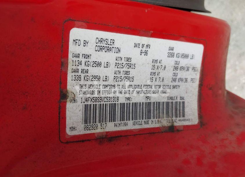 Photo 9 of 1997 Jeep Grand CHEROKEE LAREDO/TSI (VIN 1J4FX58S9VC531318)