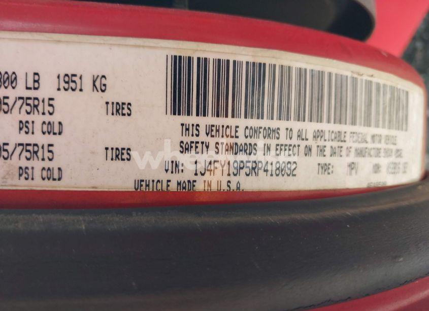 Photo 9 of 1994 Jeep Wrangler / YJ S (VIN 1J4FY19P5RP418092)