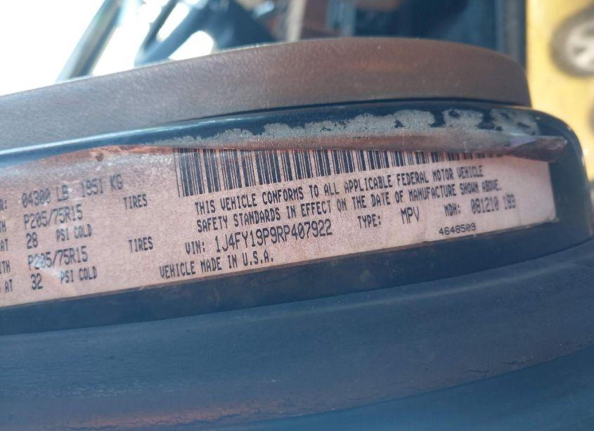 Photo 9 of 1994 Jeep Wrangler / YJ S (VIN 1J4FY19P9RP407922)