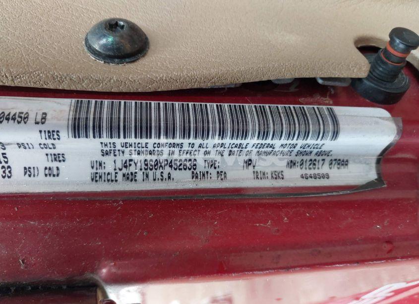 Photo 9 of 1999 Jeep Wrangler SPORT (VIN 1J4FY19S0XP452636)