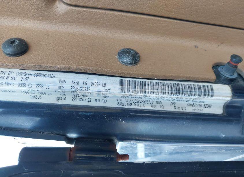 Photo 9 of 1997 Jeep Wrangler SPORT (VIN 1J4FY19S2VP508718)