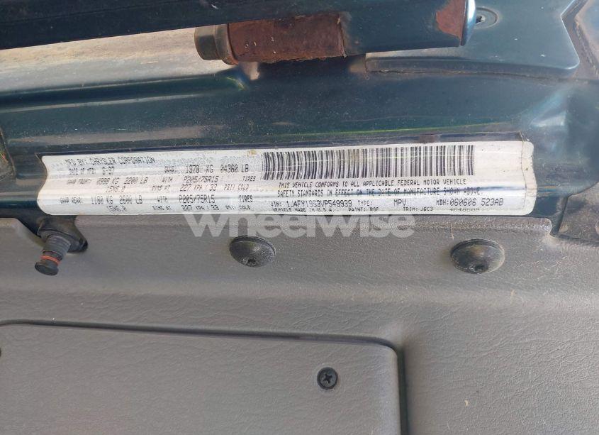 Photo 9 of 1997 Jeep Wrangler SPORT (VIN 1J4FY19S3VP549939)