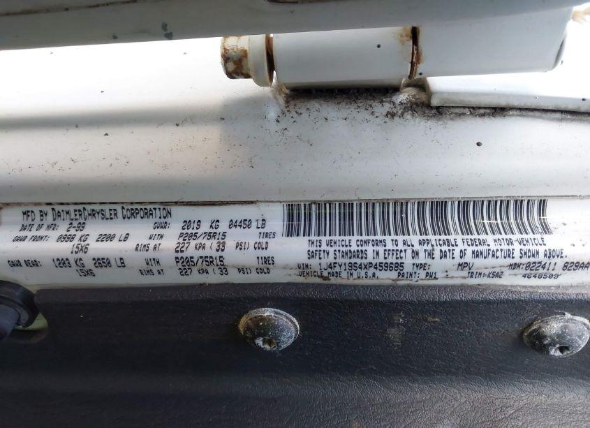 Photo 9 of 1999 Jeep Wrangler SPORT (VIN 1J4FY19S4XP459685)