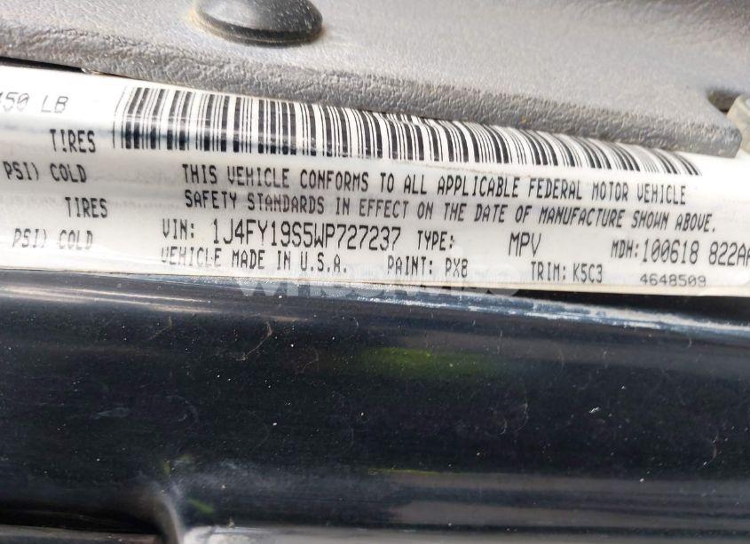 Photo 9 of 1998 Jeep Wrangler SPORT (VIN 1J4FY19S5WP727237)