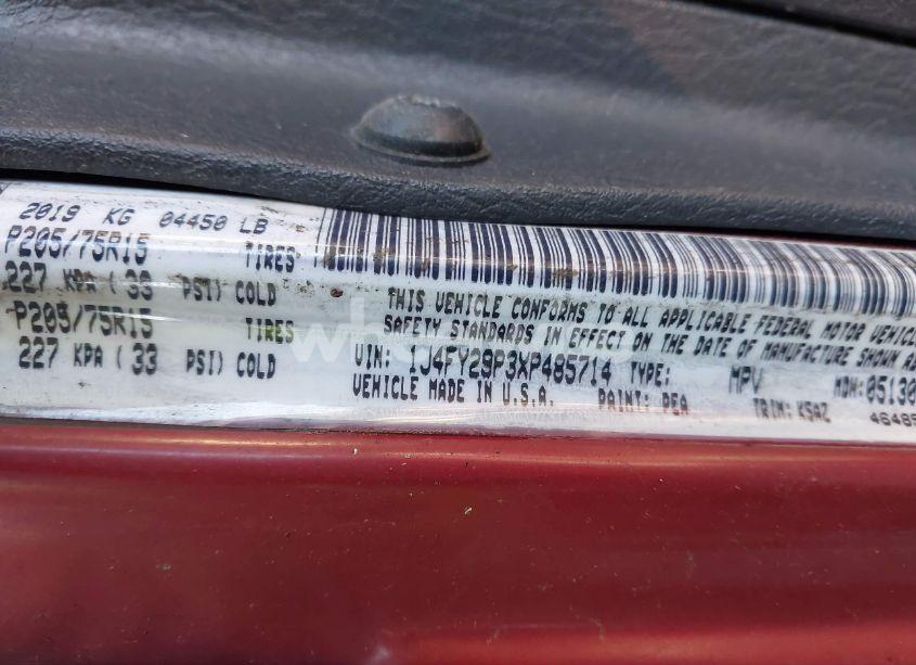 Photo 9 of 1999 Jeep Wrangler SE (VIN 1J4FY29P3XP485714)