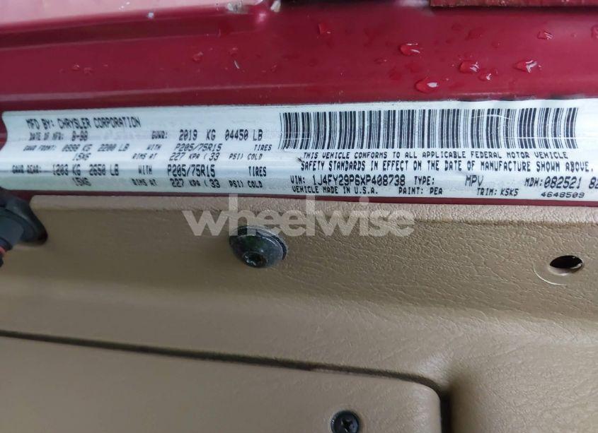 Photo 9 of 1999 Jeep Wrangler SE (VIN 1J4FY29P6XP408738)