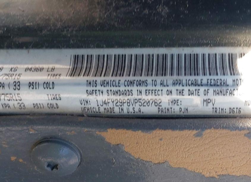 Photo 9 of 1997 Jeep Wrangler SE (VIN 1J4FY29P8VP520762)